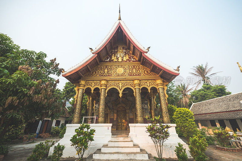 Wat Mai寺庙Suwannaphumaham在琅勃拉邦，老挝